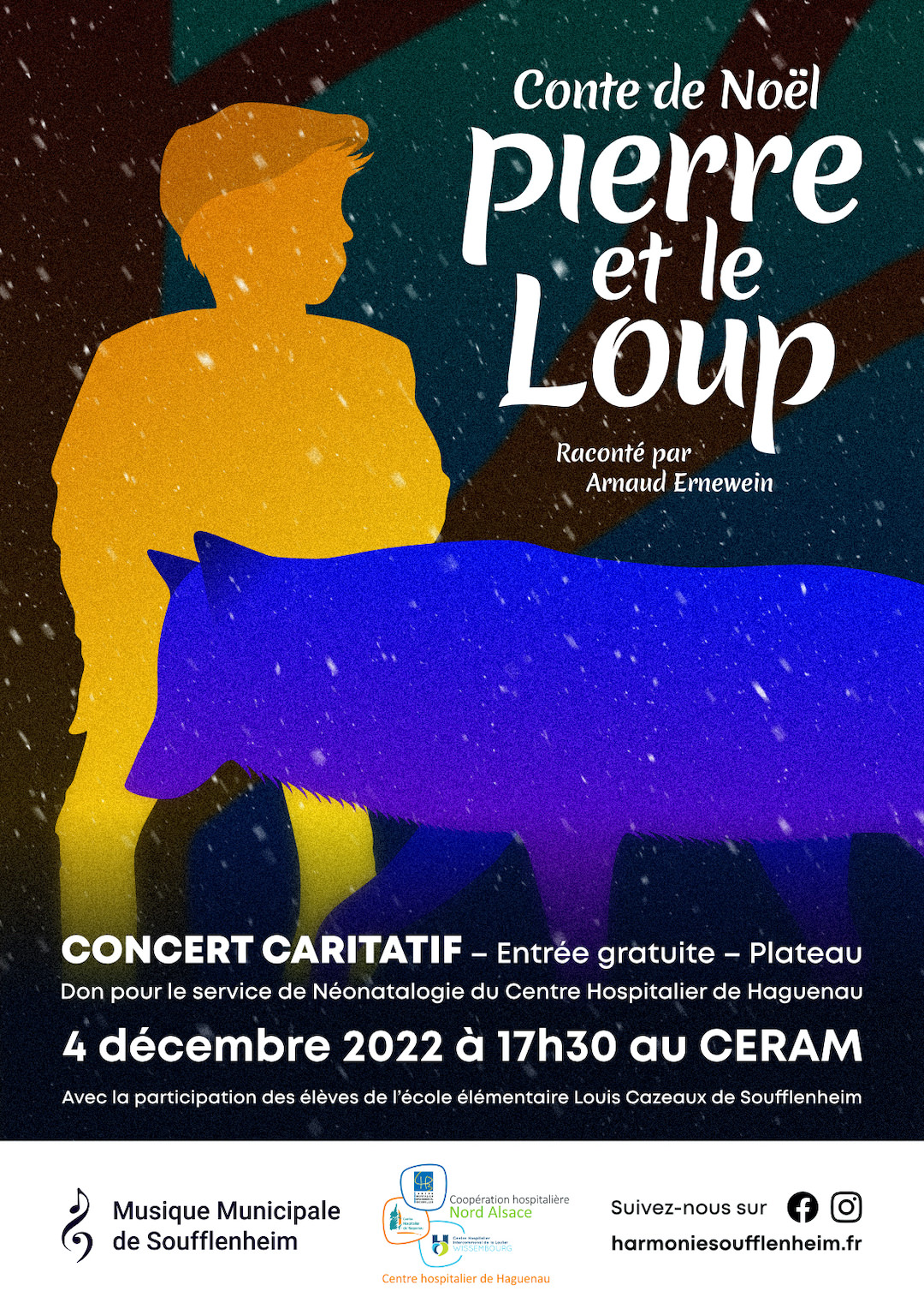 Concert caritatif - Conte de Noël : Pierre et le Loup